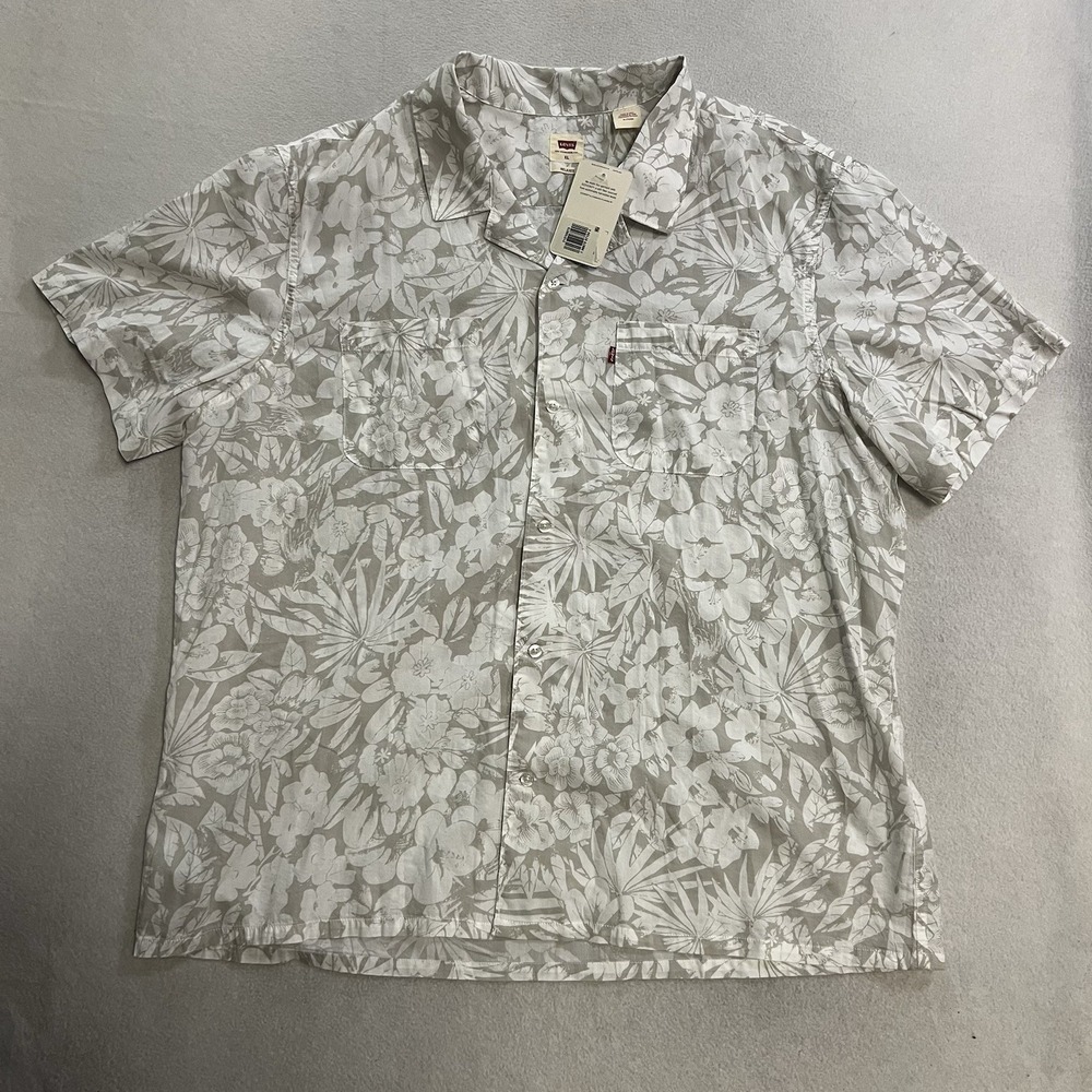 Levis Shirt Men's Size XL Classic Camper Relaxed Fit Viscose Blend Floral New